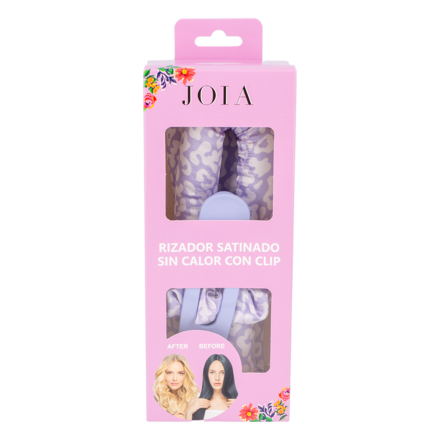 Rizador De Cabello Satinado Sin Calor Con Clip Morado JOIA Unidad