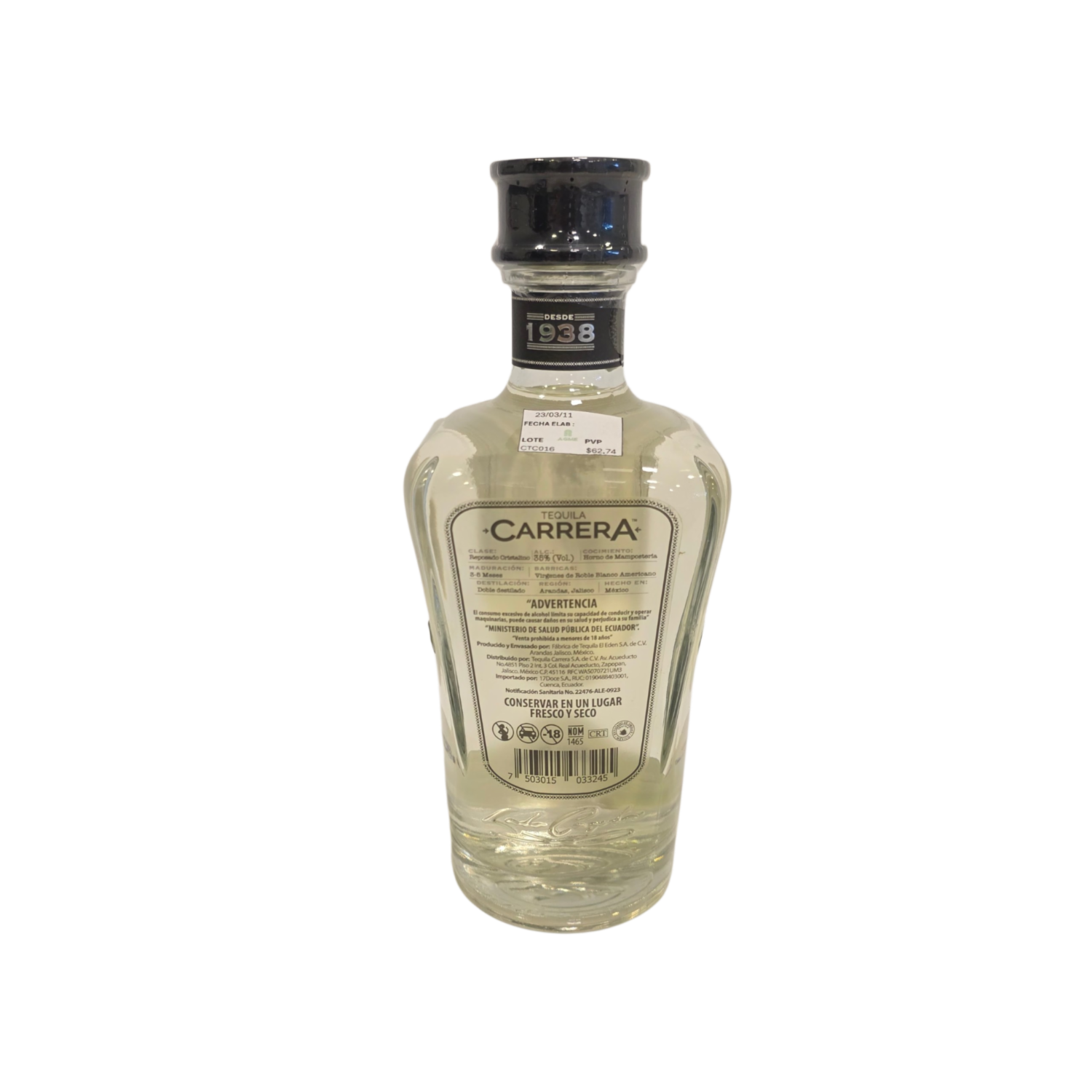 Tequila Reposado CARRERA 750 ML