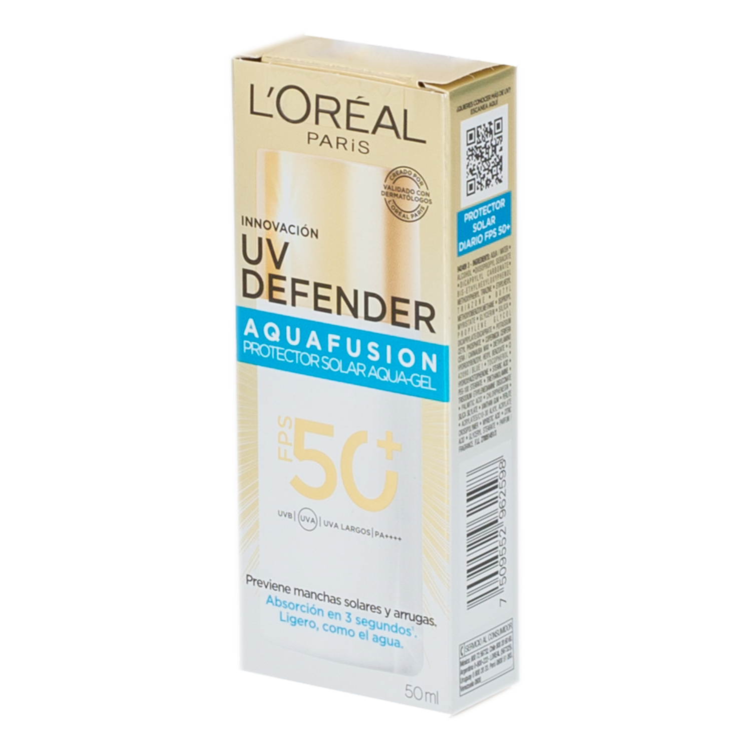 Protector Solar Uv Defender Aqua Fusion Fps50+ L’ORÉAL 50 Ml