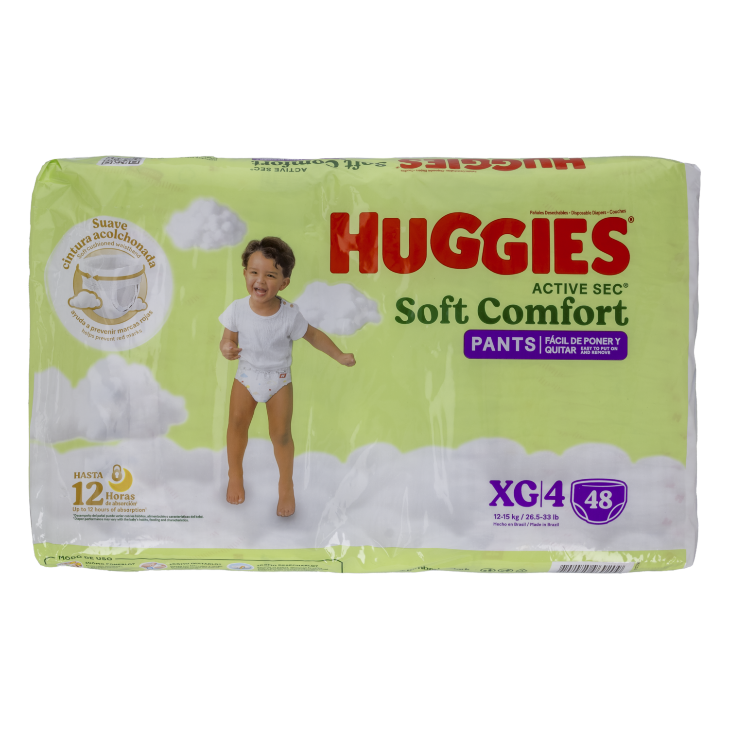 Pañales Desechables Soft Confort 12-15 Kg HUGGIES 48 Unidades