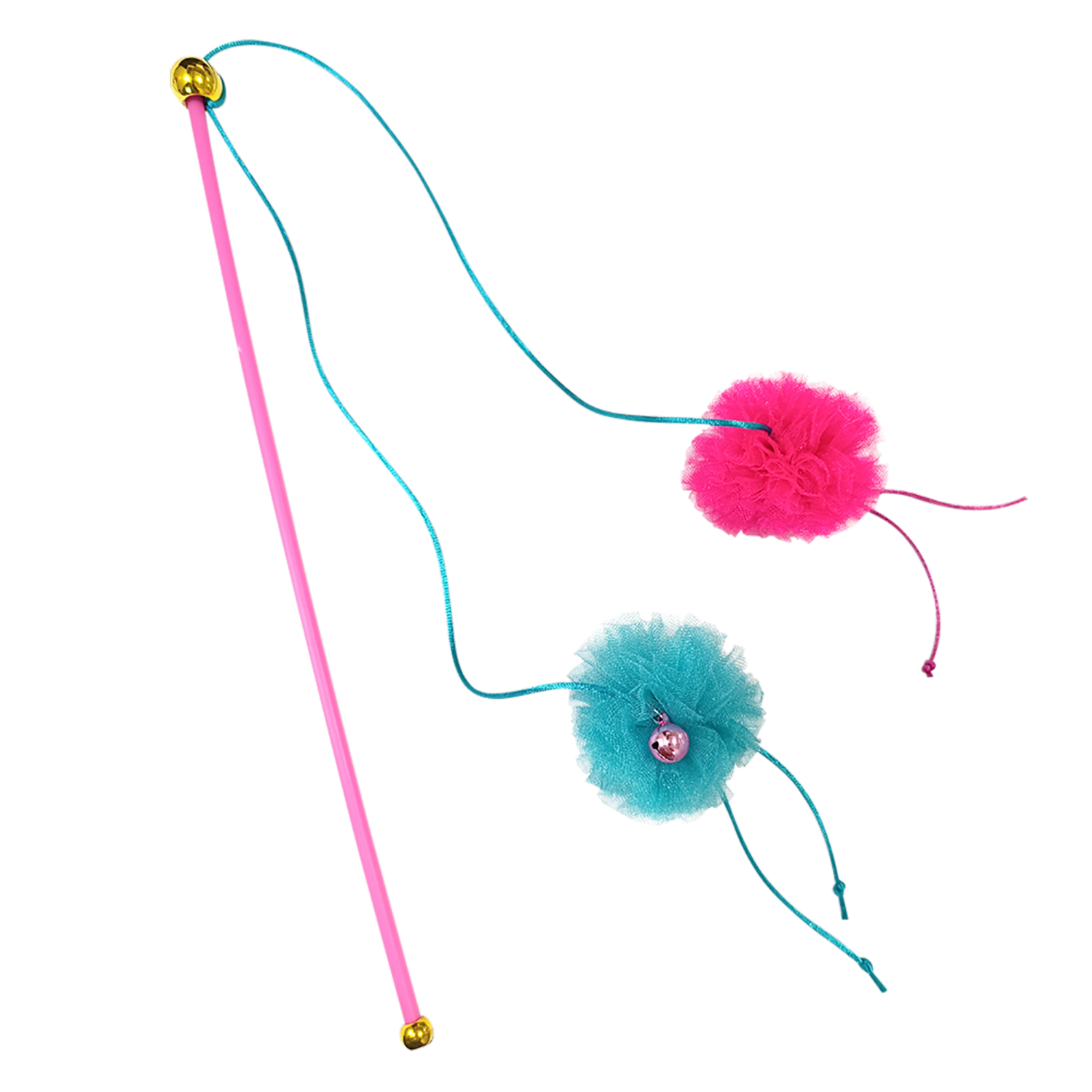 Juguete Para Gato Vara Pon Pon Y Plumas KYTTYPLAY Unidad