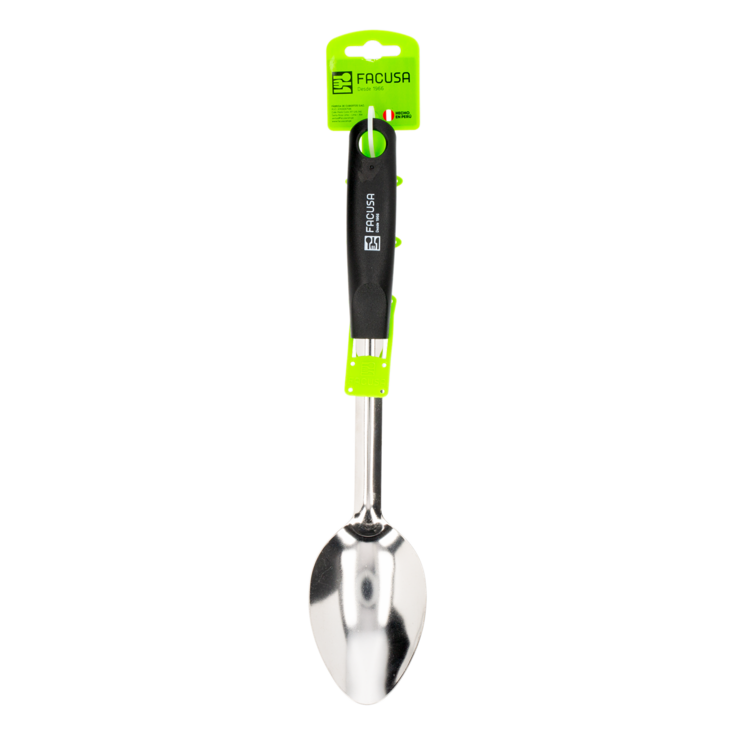 Cuchara Llana Mango Plástico Negro Cocinero FACUSA 1 Pieza