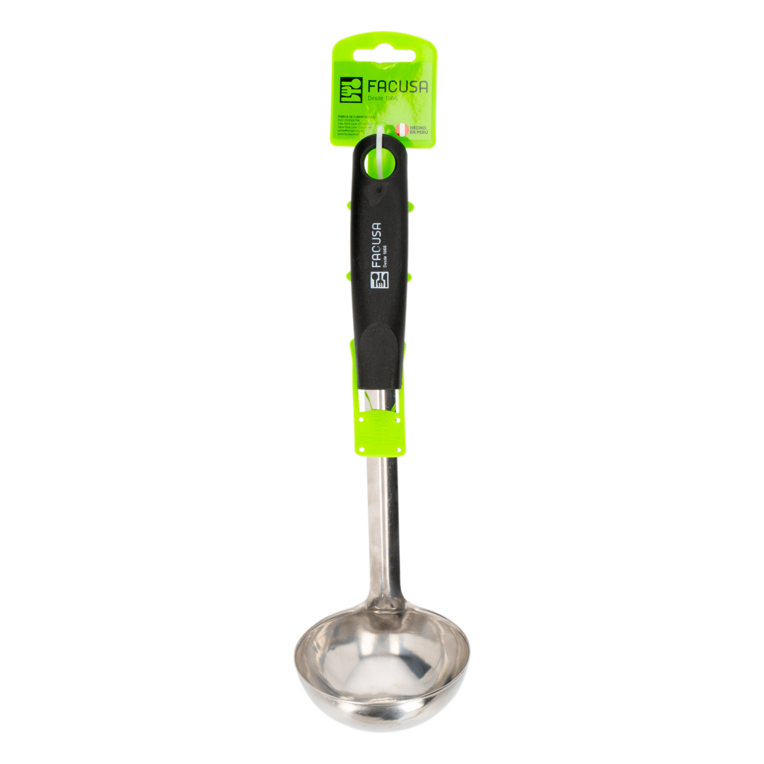 Cucharon Chico Mango Plástico  Negro Cocinero FACUSA 1 Pieza