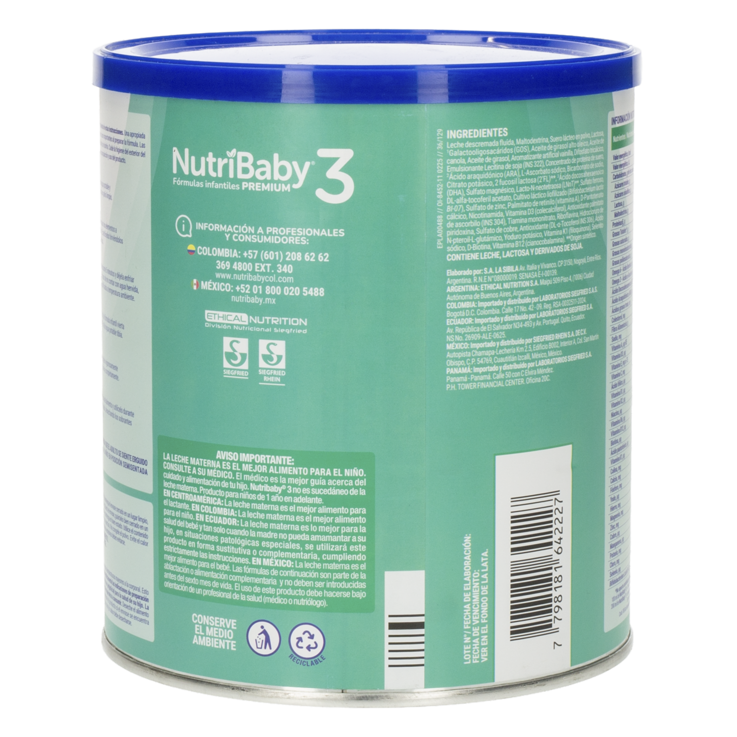 Fórmula Infantil Fase 3 NUTRIBABY 800 G