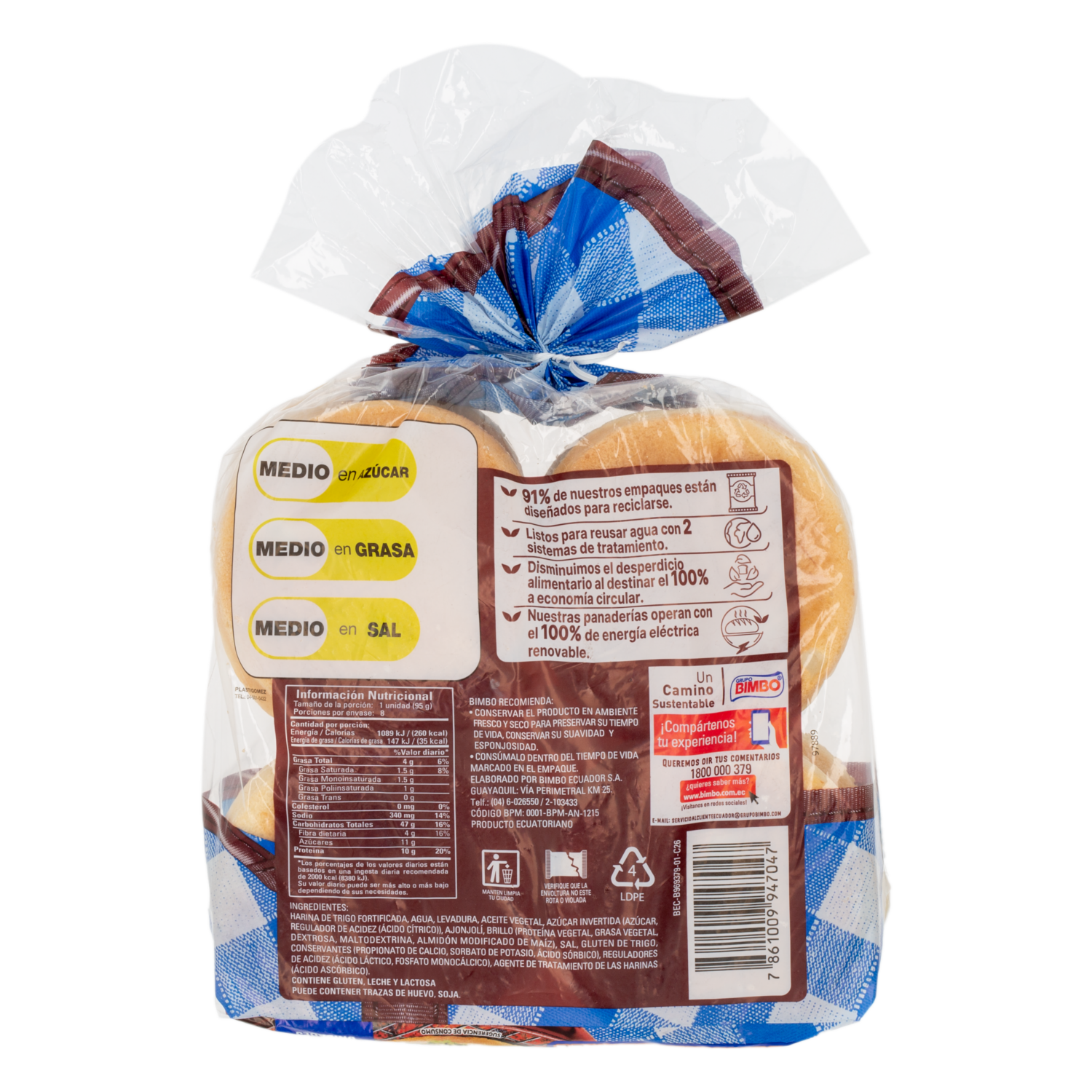 Pan Para Hamburguesa Mega Parrillera BIMBO 760 G