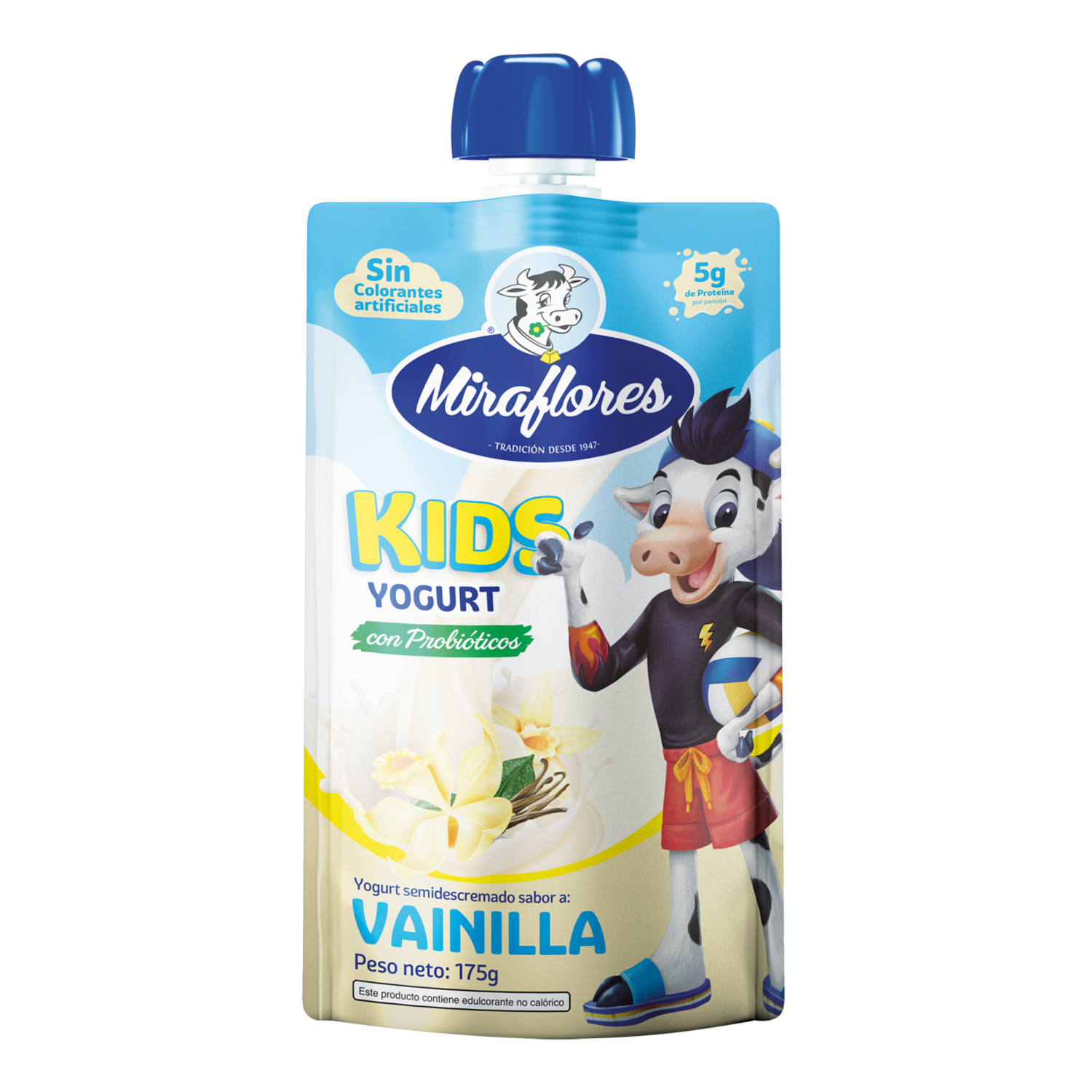 Yogurt Bebible Sabor A Vainilla Kids MIRAFLORES Doypack 175 G