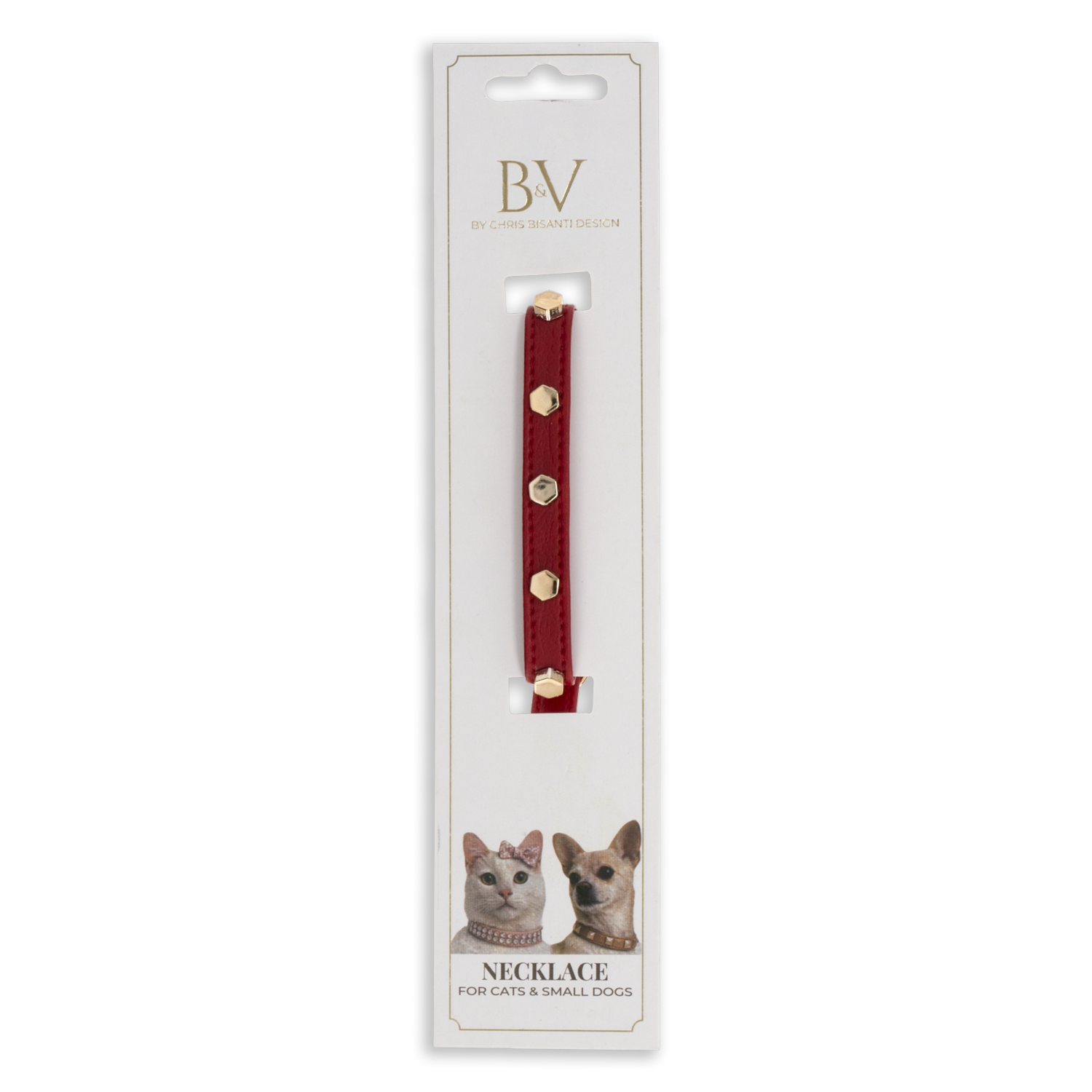 Collar Para Gato Rojo Macho B&V CHRIS BISANTI 20-25 Cm