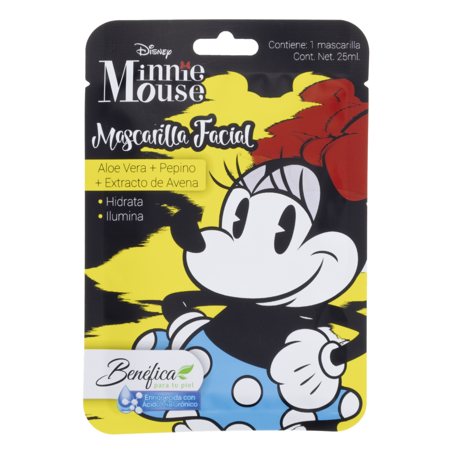Mascarilla Facial Benefica Aloe Vera+Pepino Disney Minnie Mouse DISNEY Unidad