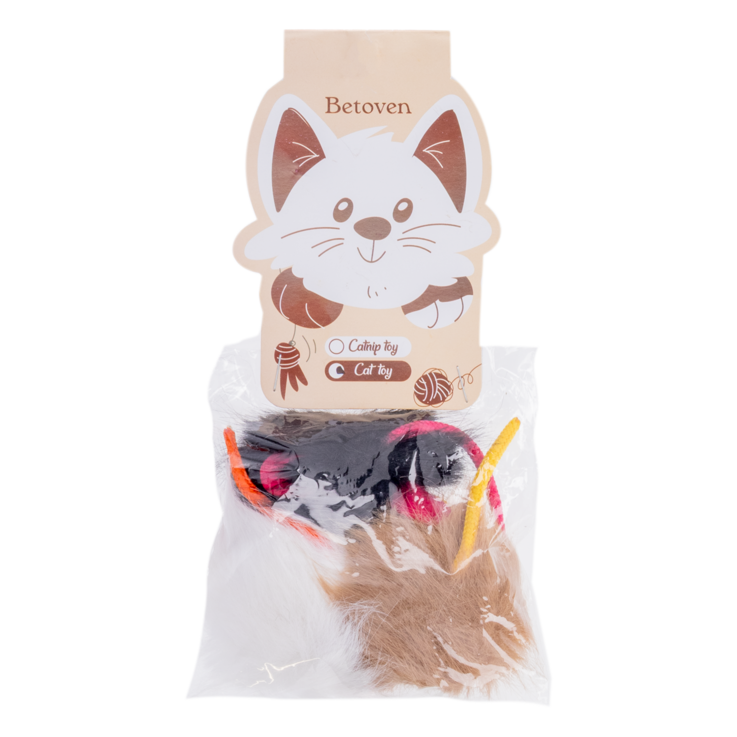 Juguete Para Gato Kit De 3 Ratones De Colores BETOVEN Pequeño