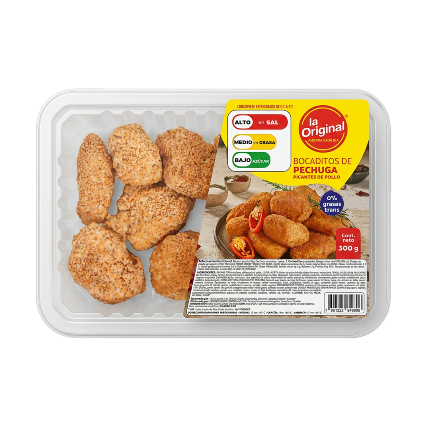 Bocaditos De Pechuga De Pollo Picantes  Refrigerados LA ORIGINAL 300 G