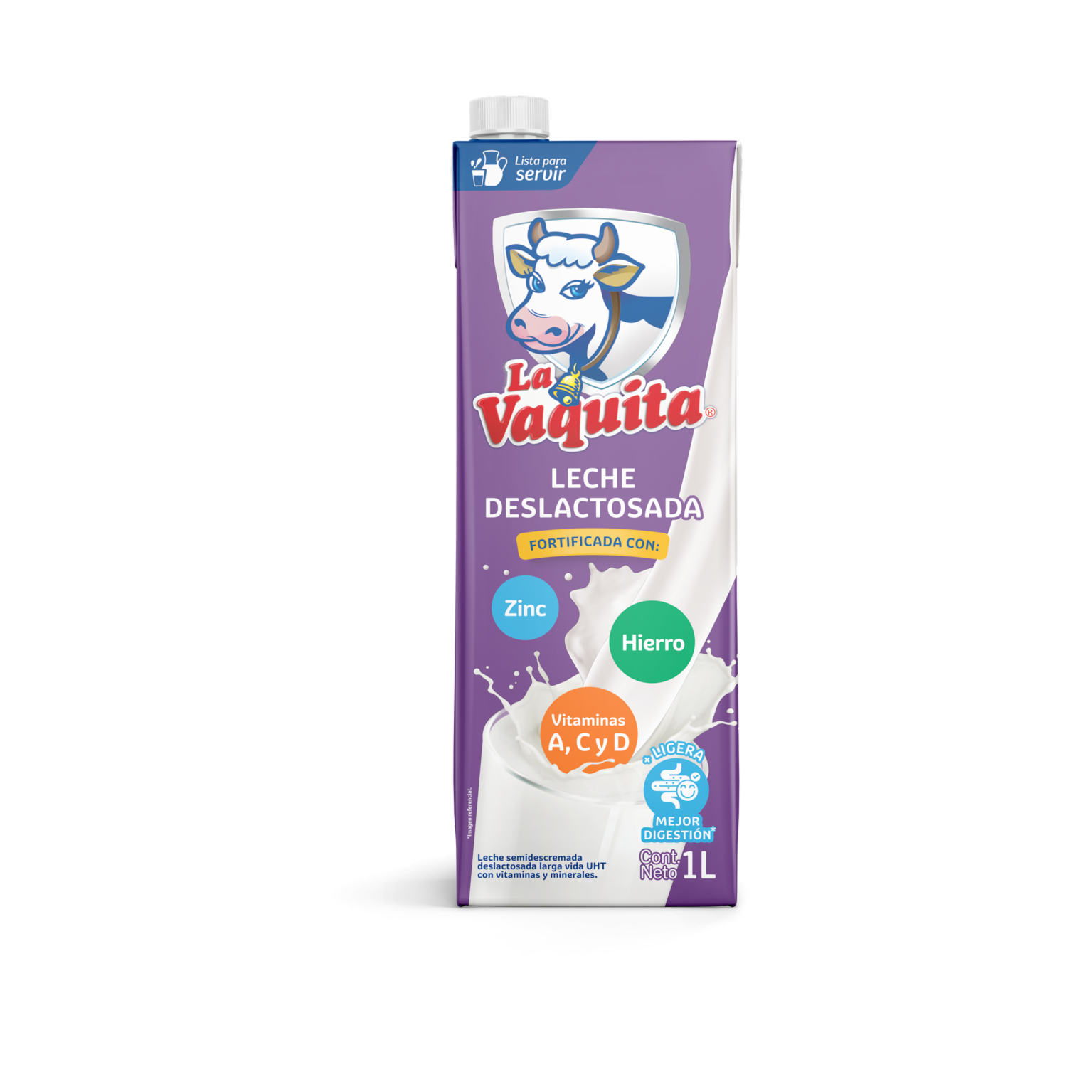 Leche Deslactosada Fortificada LA VAQUITA 1 L