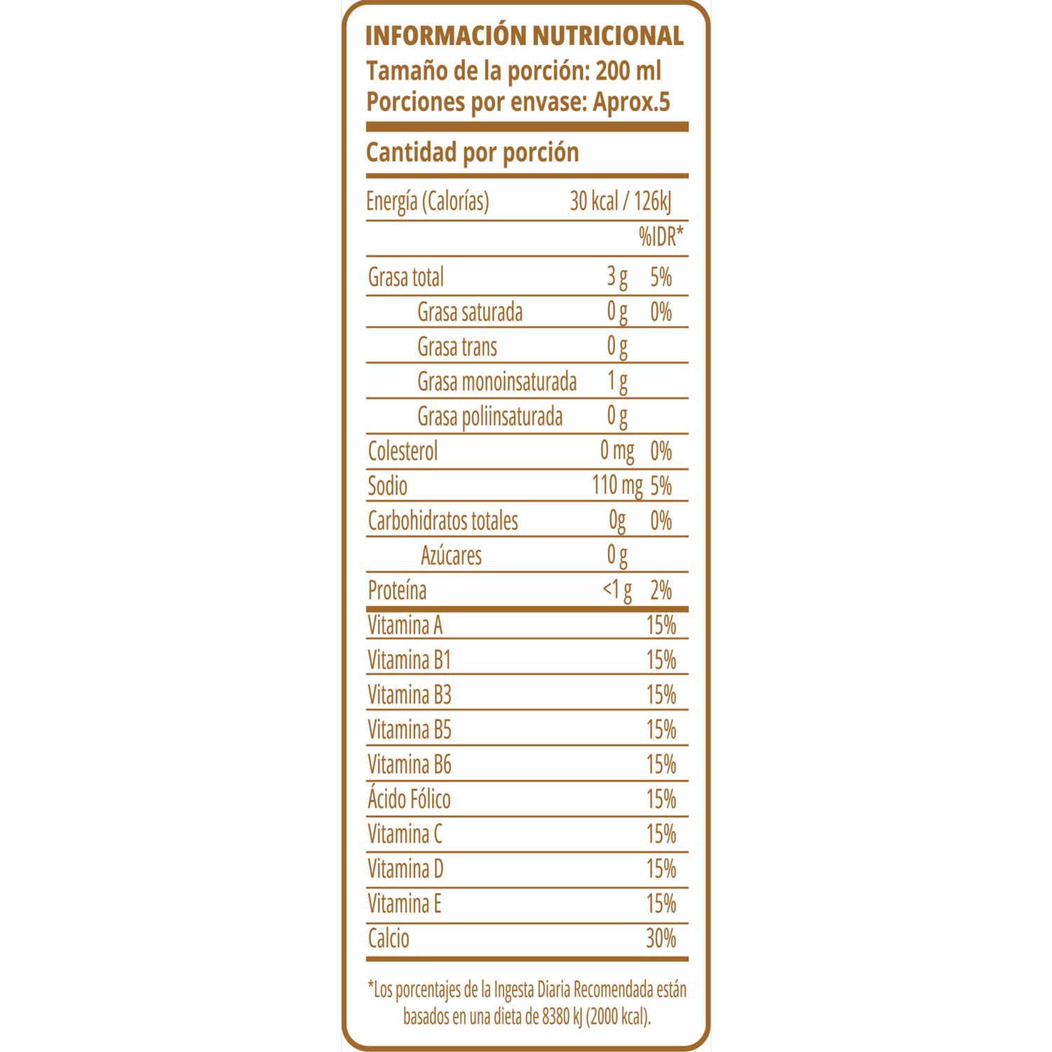 Bebida De Almendras Sin Azúcar NATURA 946 Ml