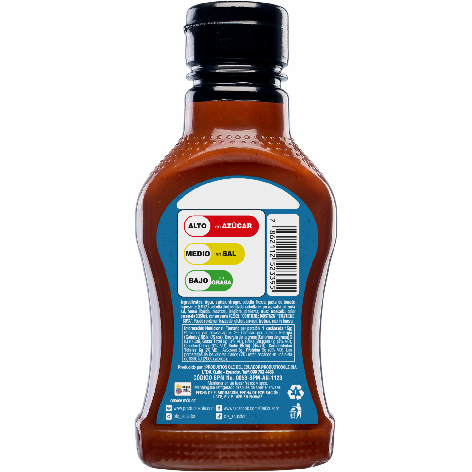 Salsa BBQ Con Cebolla Caramelizada OLÉ 440 G