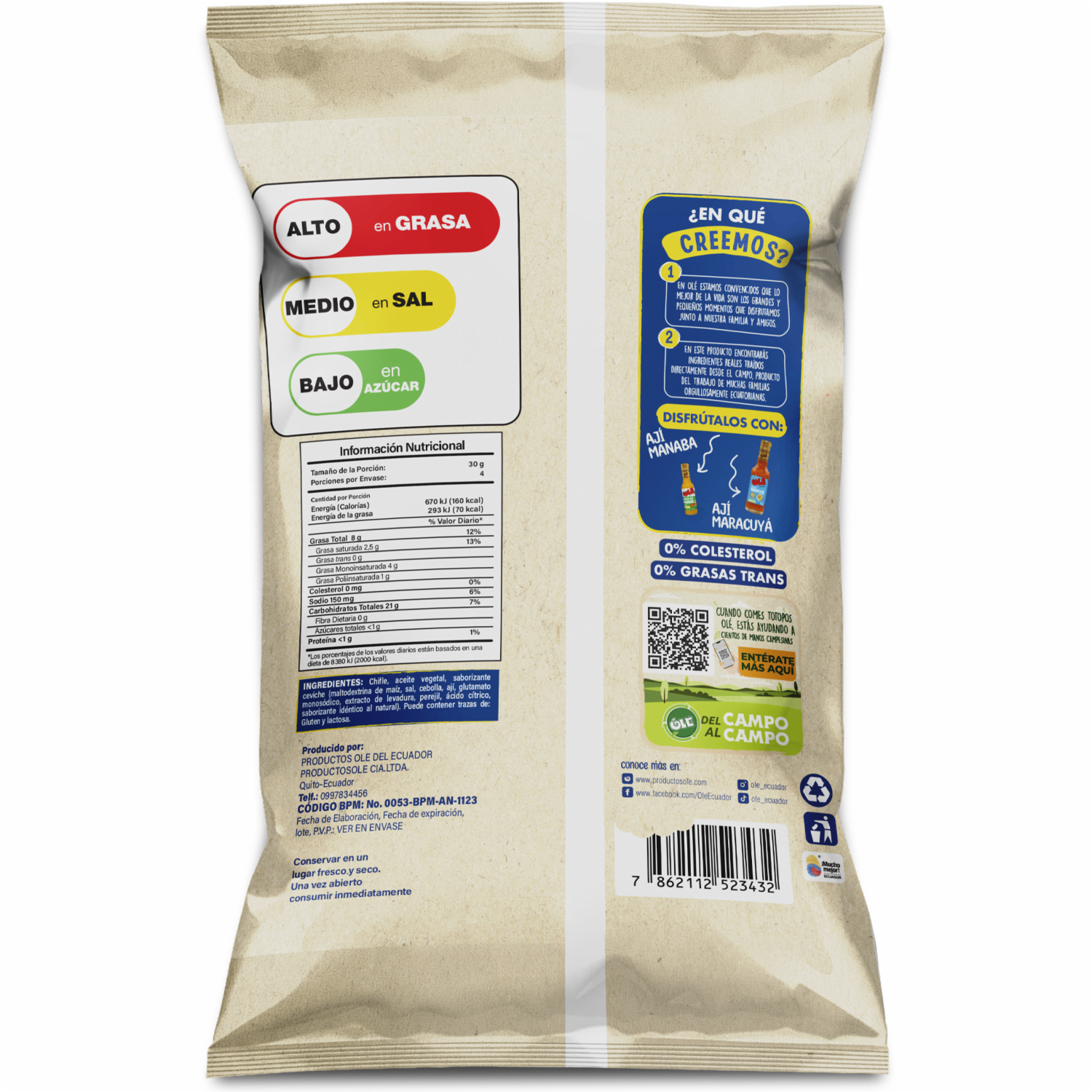 Chifles Sabor A Ceviche OLÉ 120 G