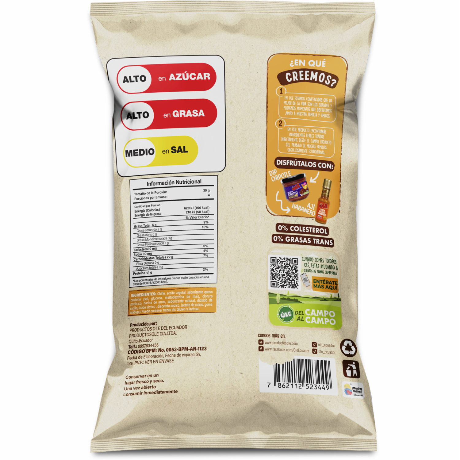 Chifles Sabor A Queso Manaba OLÉ 120 G