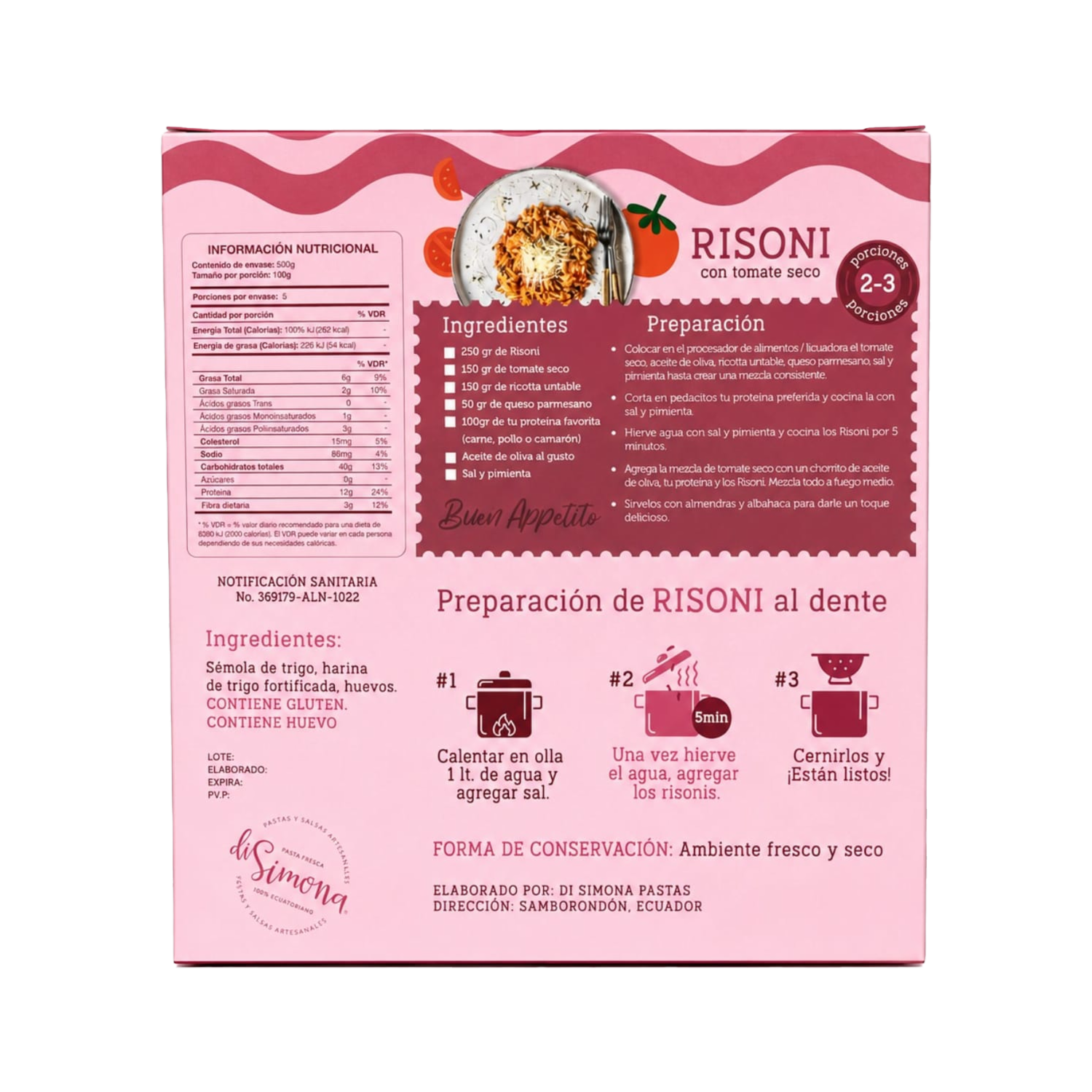 Fideos De Sémola De Trigo RISONI 500 G