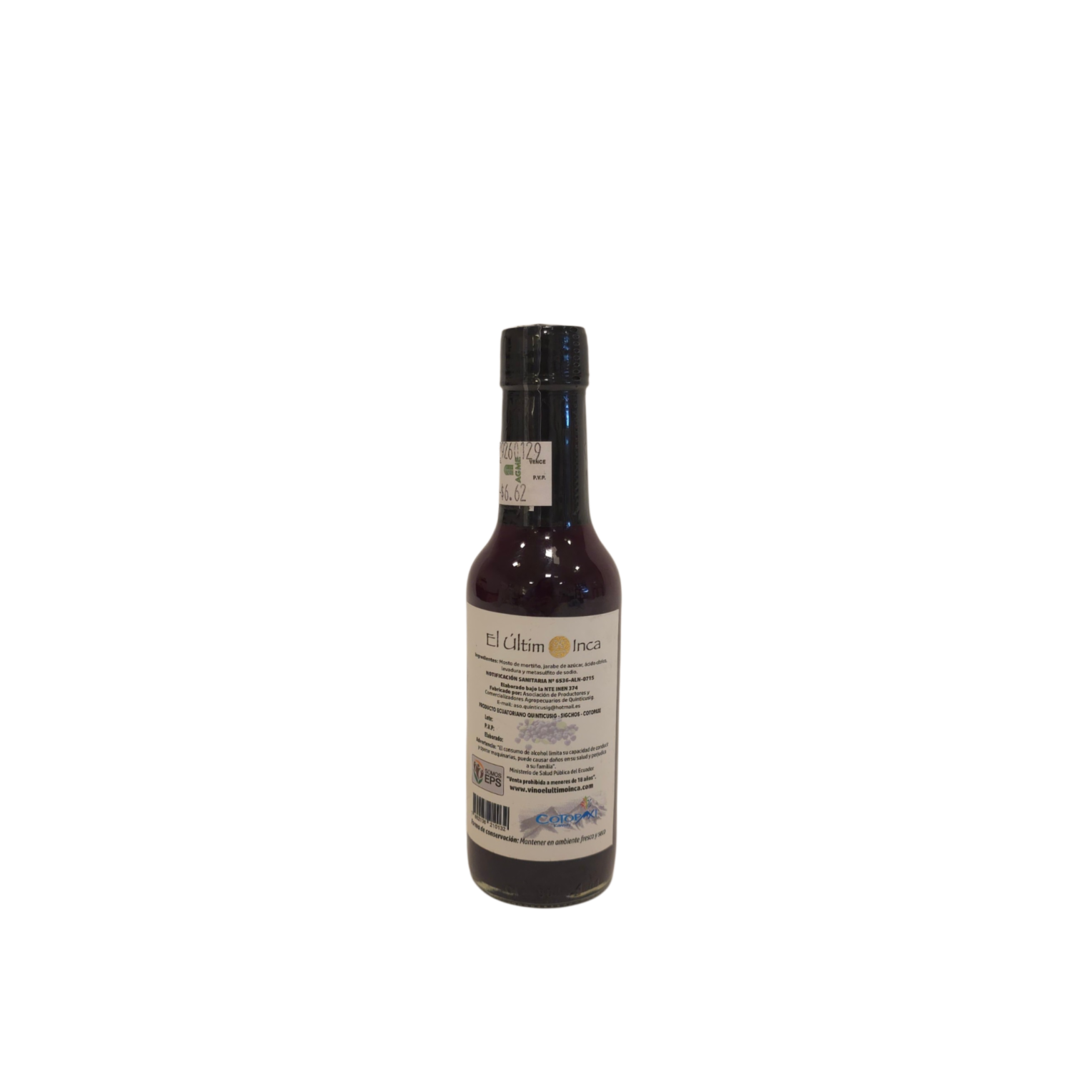 Vino Tinto De Mortiño EL ÚLTIMO INCA 165 Ml