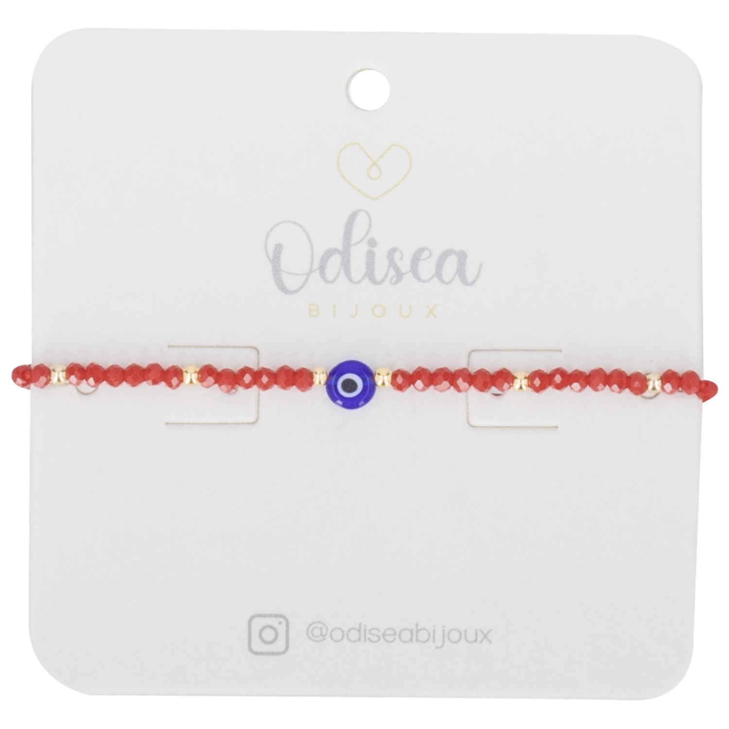 Pulsera Ojo Turco Cristales Roja ODISEA BIJOUX Unidad
