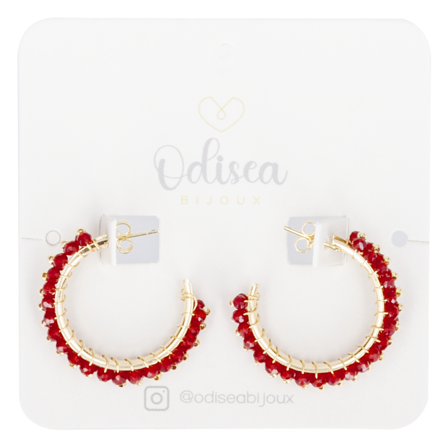 Argollas Diseño Melina Rojo ODISEA BIJOUX Unidad
