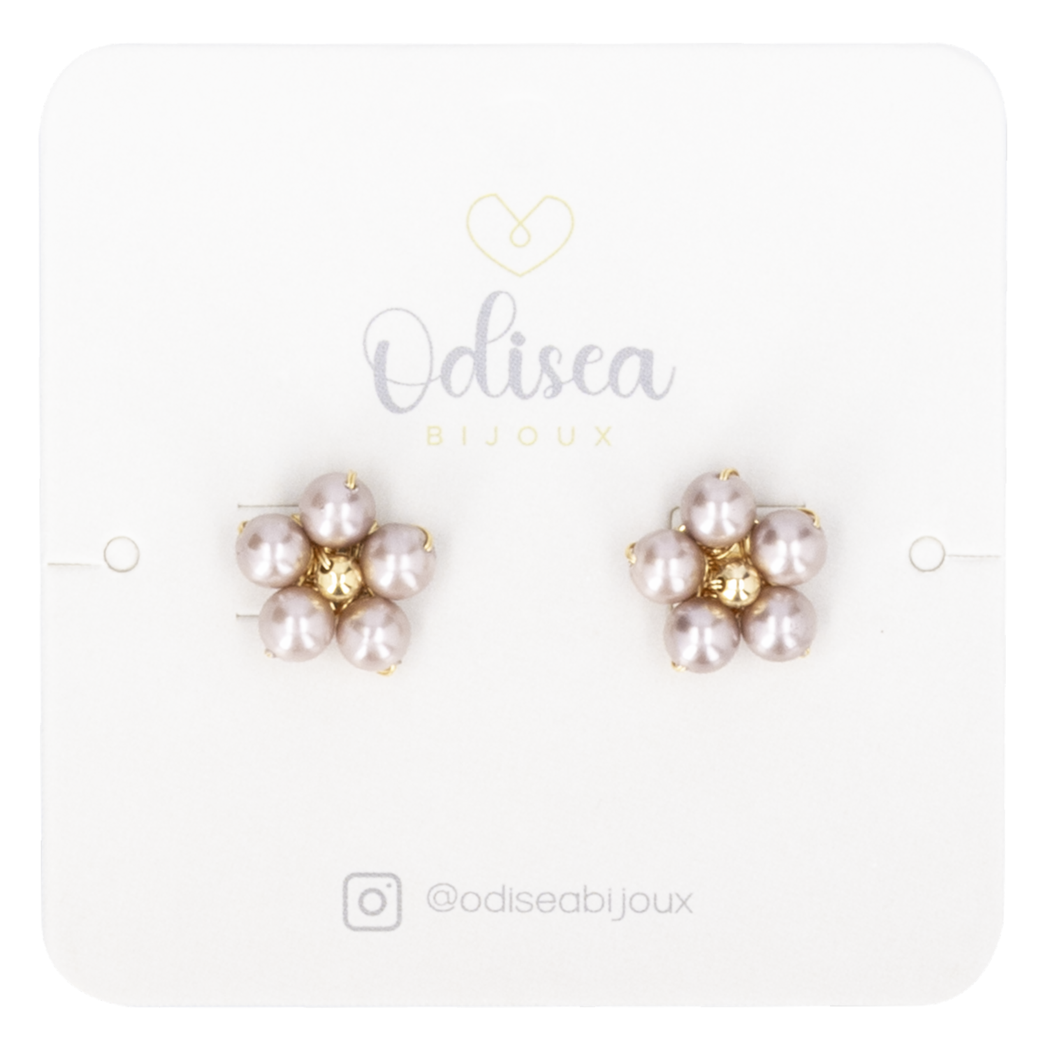 Aretes Diseño Flor M Nude ODISEA BIJOUX Unidad