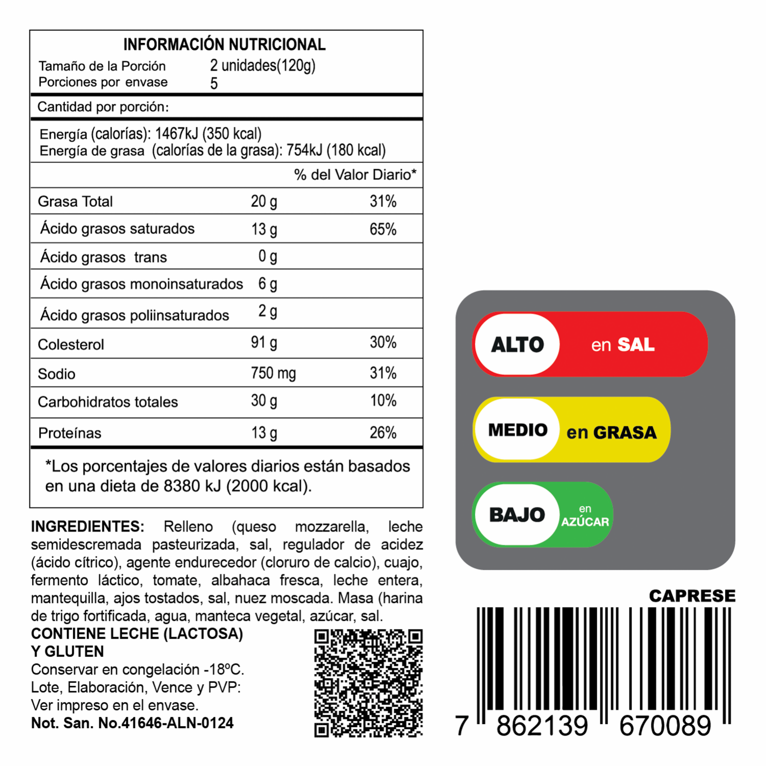 Empanadas Caprese Tomate Y Queso Congeladas ARTIGIANO 600 G