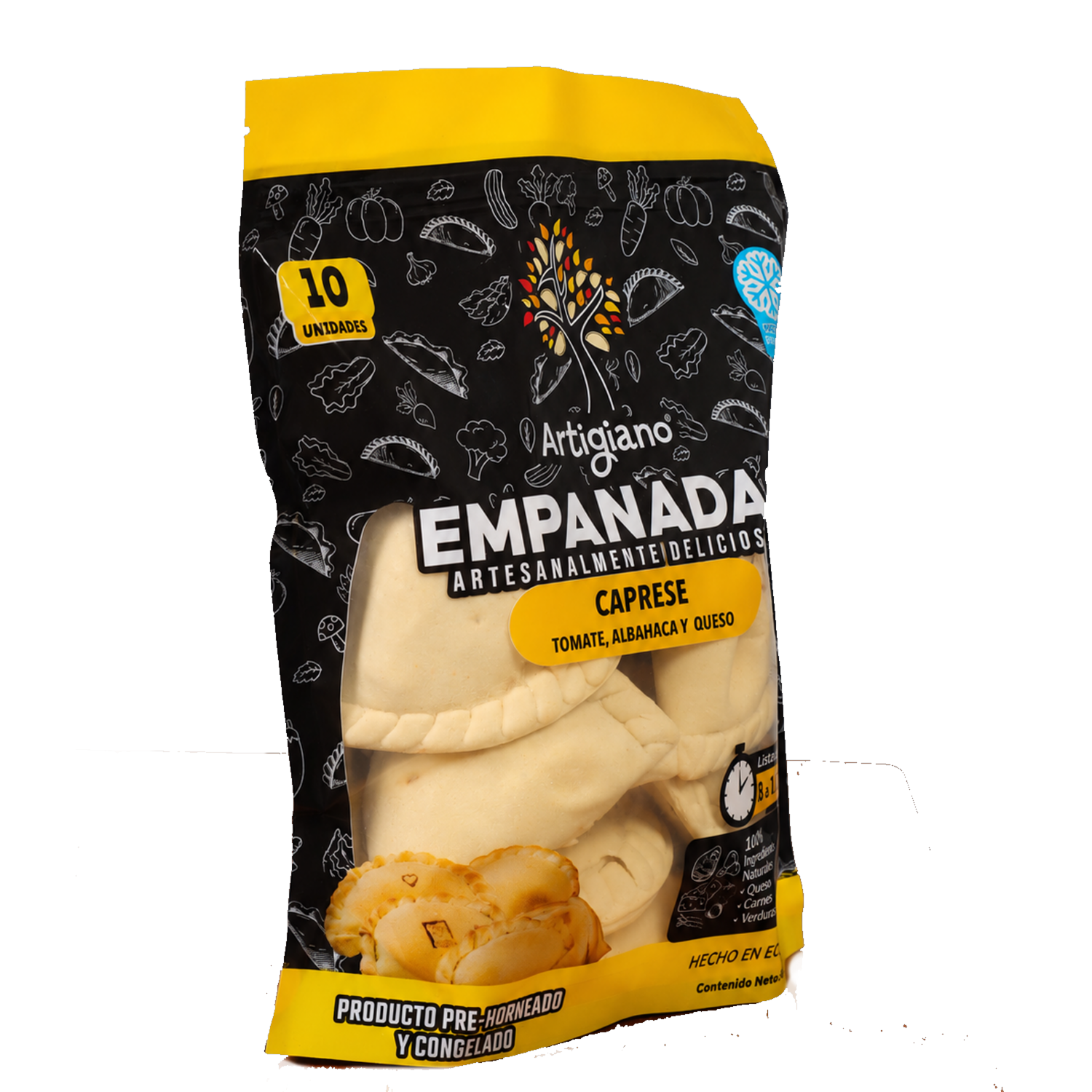 Empanadas Caprese Tomate Y Queso Congeladas ARTIGIANO 600 G