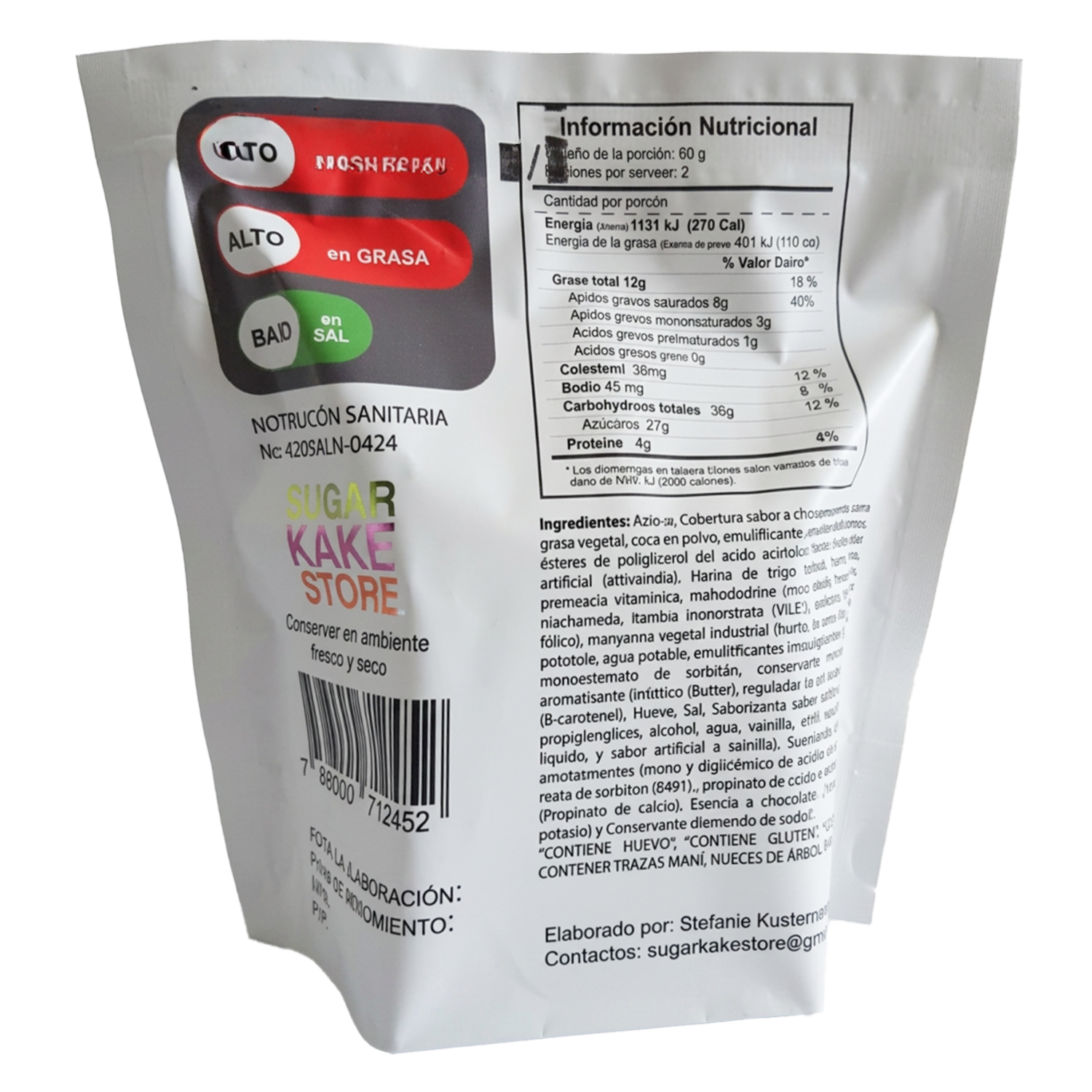 Brownie De Chocolate SUGAR KAKE STORE 120 G X 2 Uds
