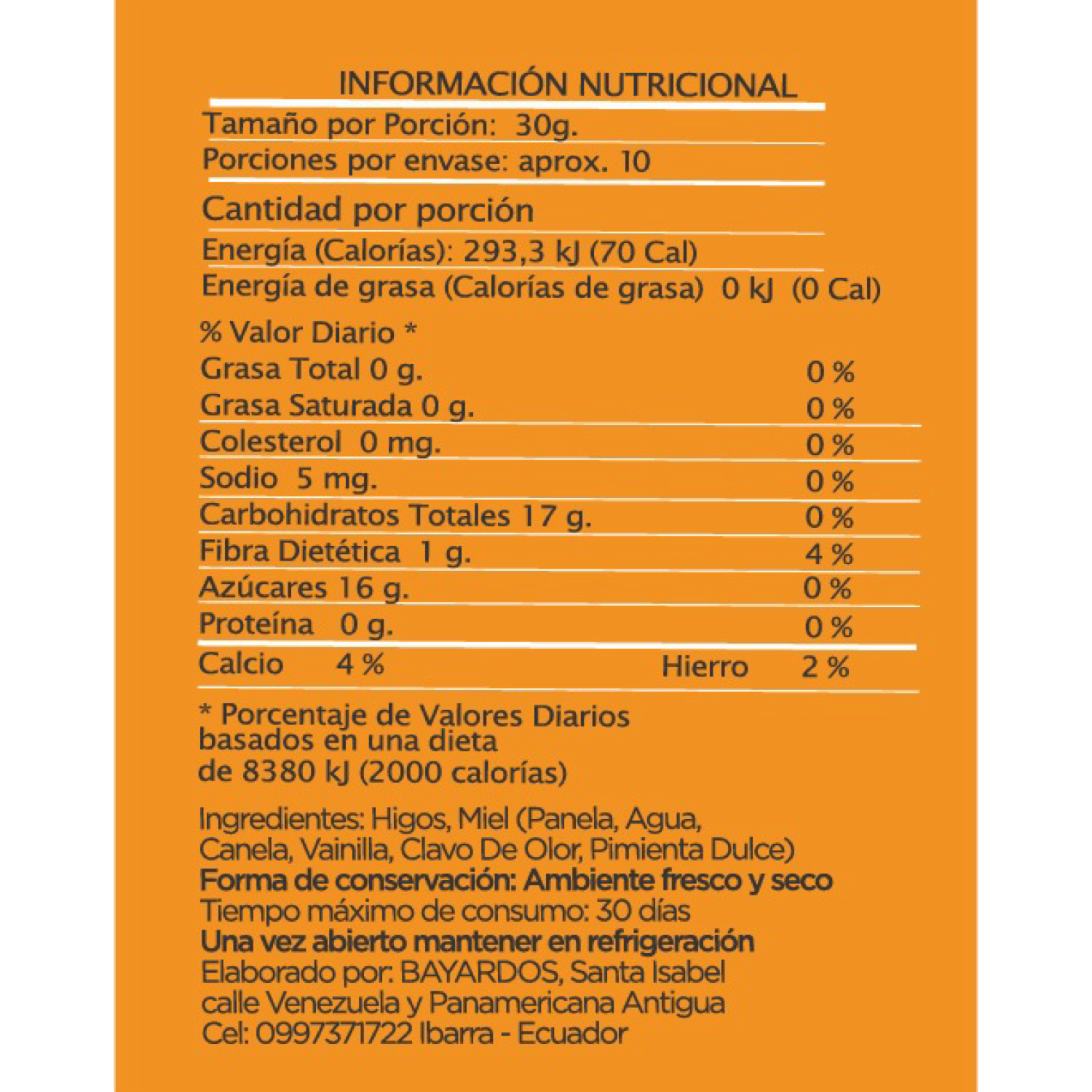 Dulce de Higos Genuinamente Artesanales BAYARDOS 550 G