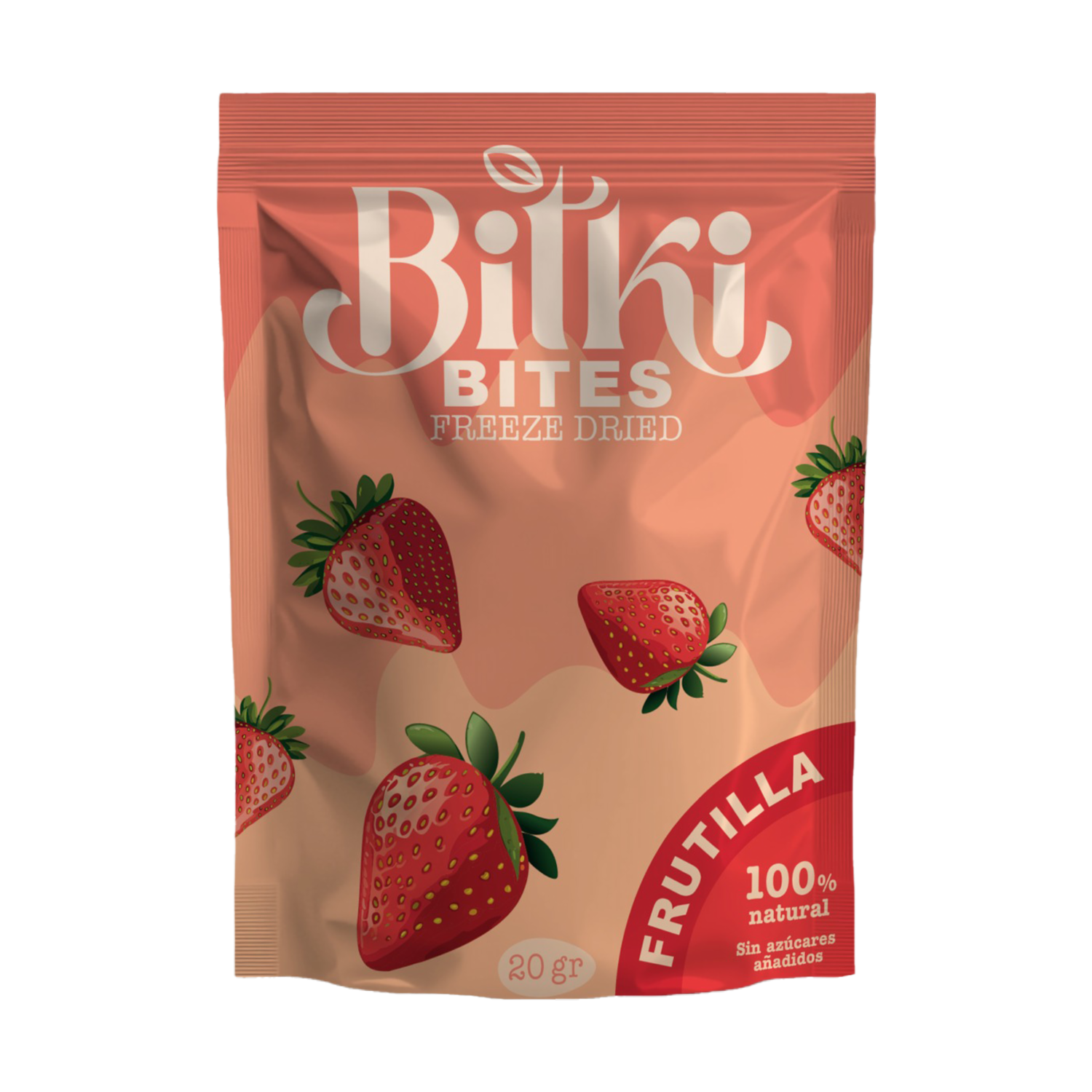 Bites De Frutilla Liofilizada Sin Azúcar Añadidos BITKI 20 G