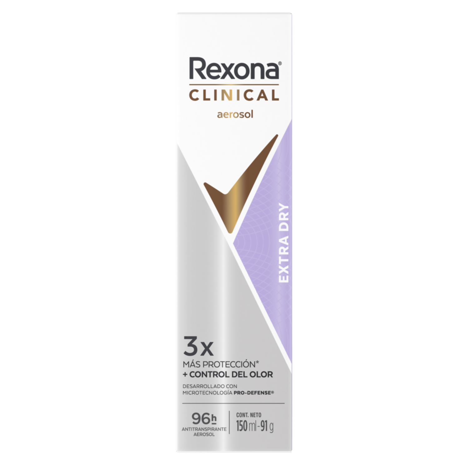 Desodorante En Aerosol Antitranspirante Para Mujer Clinical Extra Dry REXONA 150 Ml
