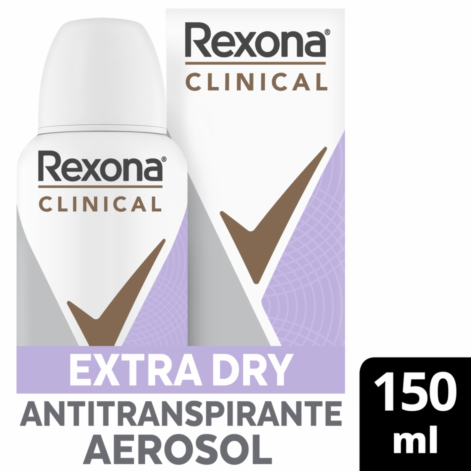 Desodorante En Aerosol Antitranspirante Para Mujer Clinical Extra Dry REXONA 150 Ml