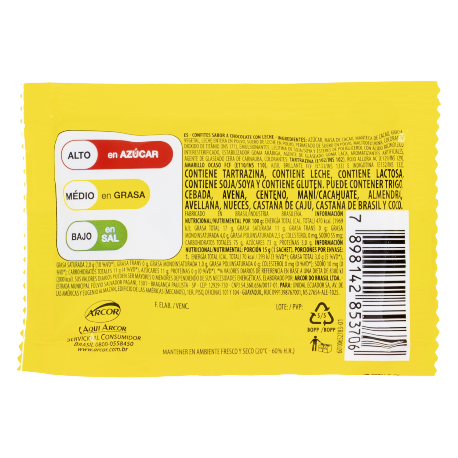 Chocolate Con Leche Recubierto De Caramelo ROCKLETS 15 G
