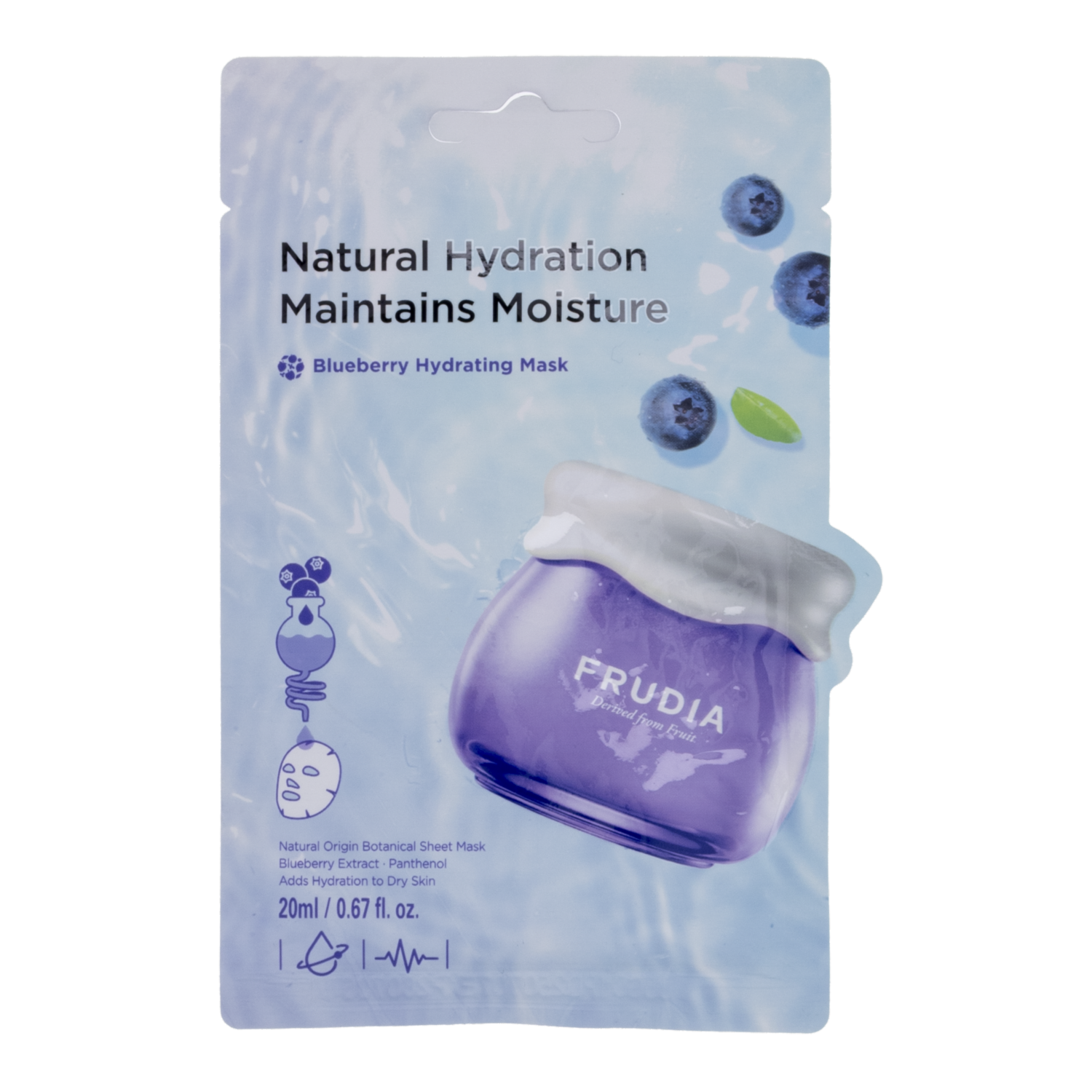 Mascarilla Facial Hidratante De Arándanos FRUDIA Inner Pack 20 Ml