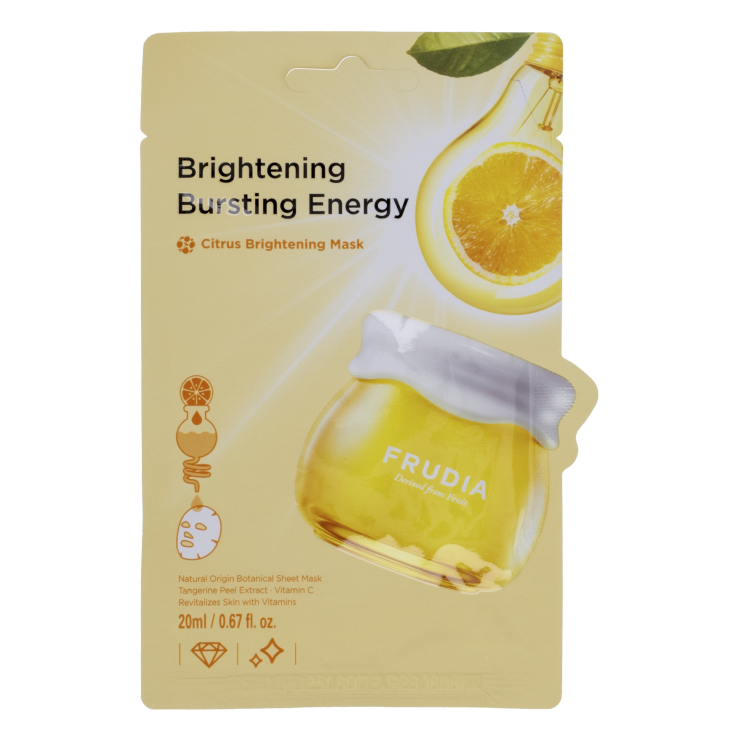 Mascarilla Facial Aclaradora Cítrica FRUDIA Inner Pack 20 Ml