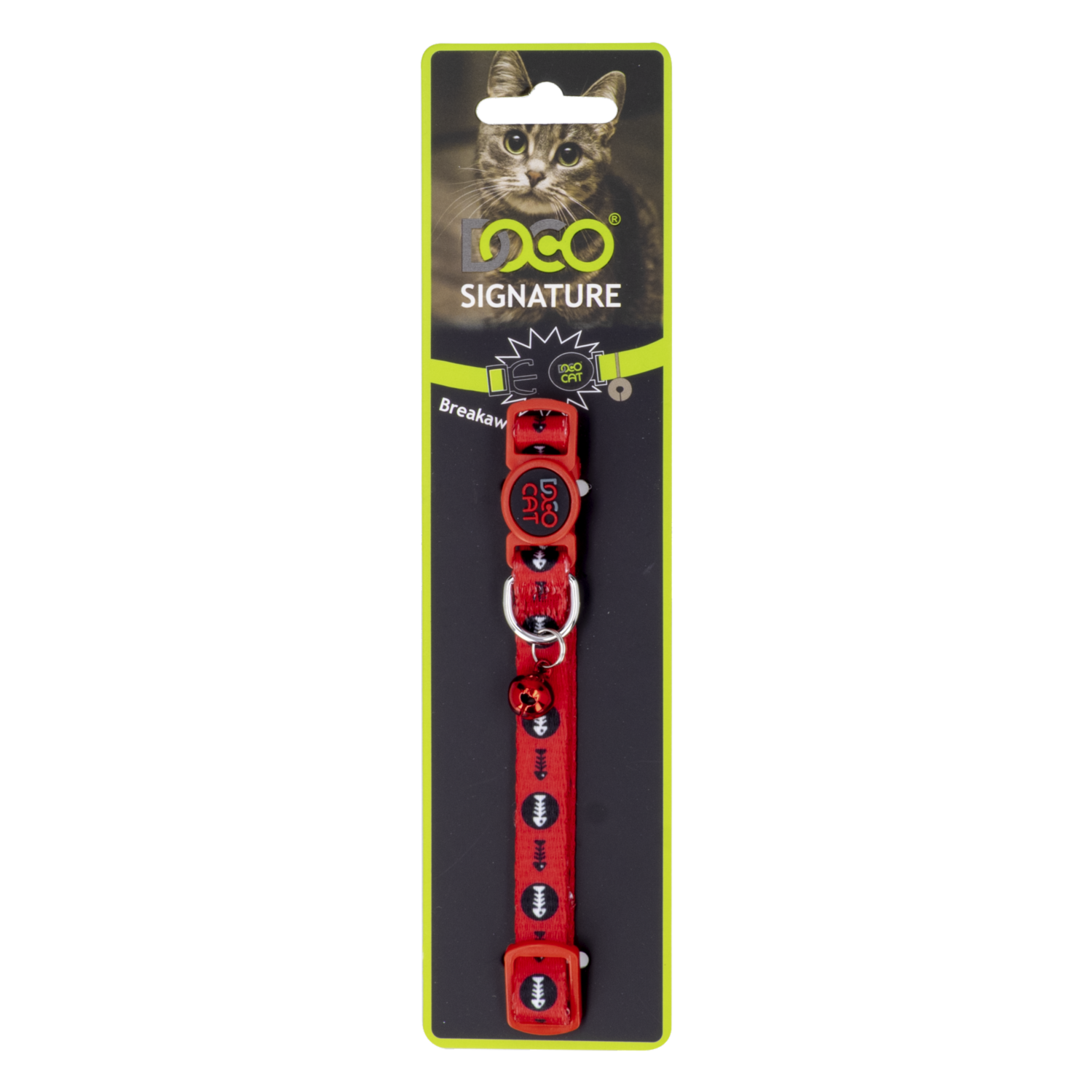 Collar Para Gato De Nylon Estampado Pez Rojo DOCO Unidad