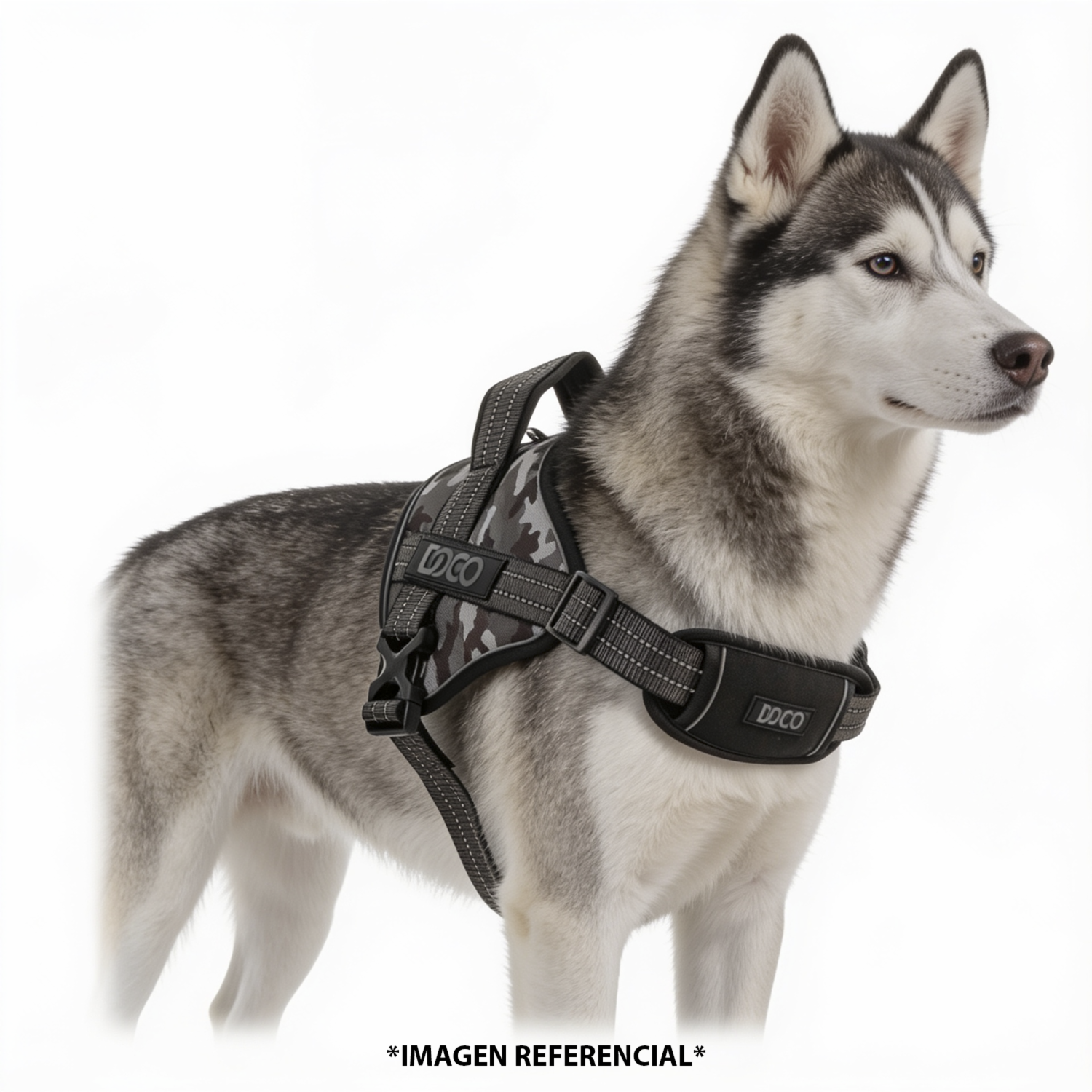 Arnés Para Perro Color Gris DOCO Talla Mediano