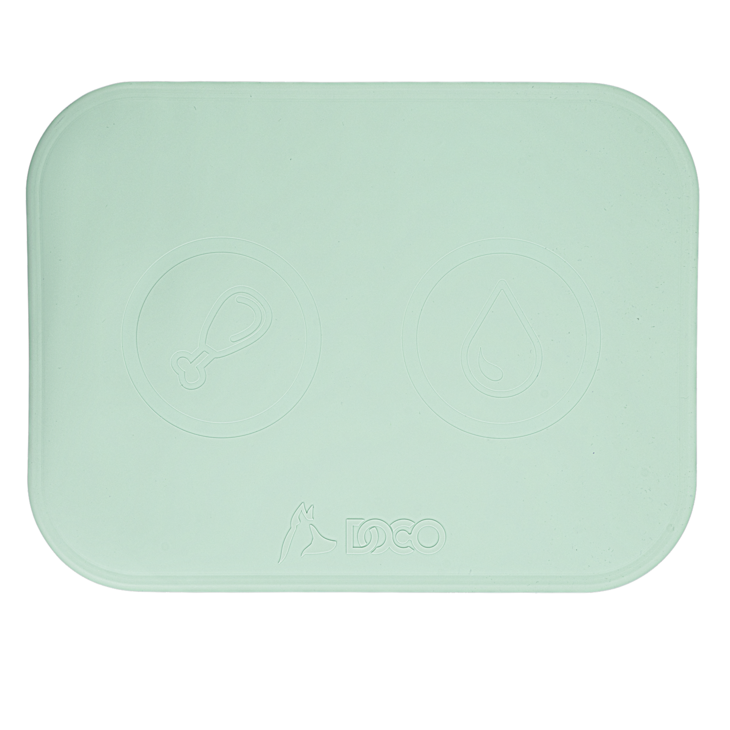 Tapete Para Plato De Comida Silicona Verde DOCO Unidad